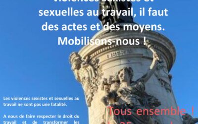 Mobilisation générale le 25 novembre 2023 : Ensemble pour dire non aux violences faites aux femmes !