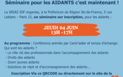 Inscrivez-vous au séminaire pour les AIDANTS – 4 juin 2026